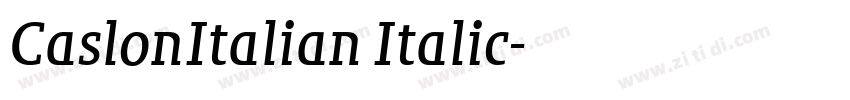 CaslonItalian Italic字体转换